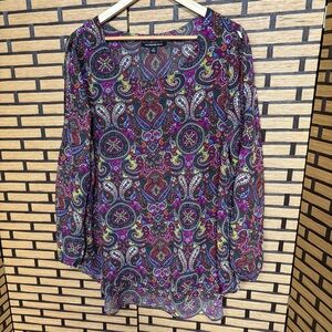 Zac & Rachel‎ Paisley High Low Top Size 1X